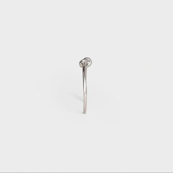 Celine Knot Extra-Thin Bracelet in Brass with Rhodium Finish Silver - Picture 4 of 9